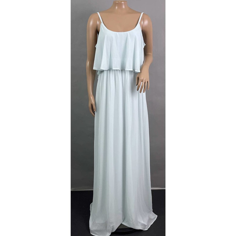 Show Me Your MuMu Dress Women S Jenn Maxi Green Silver Sage Crisp Wedding NWT